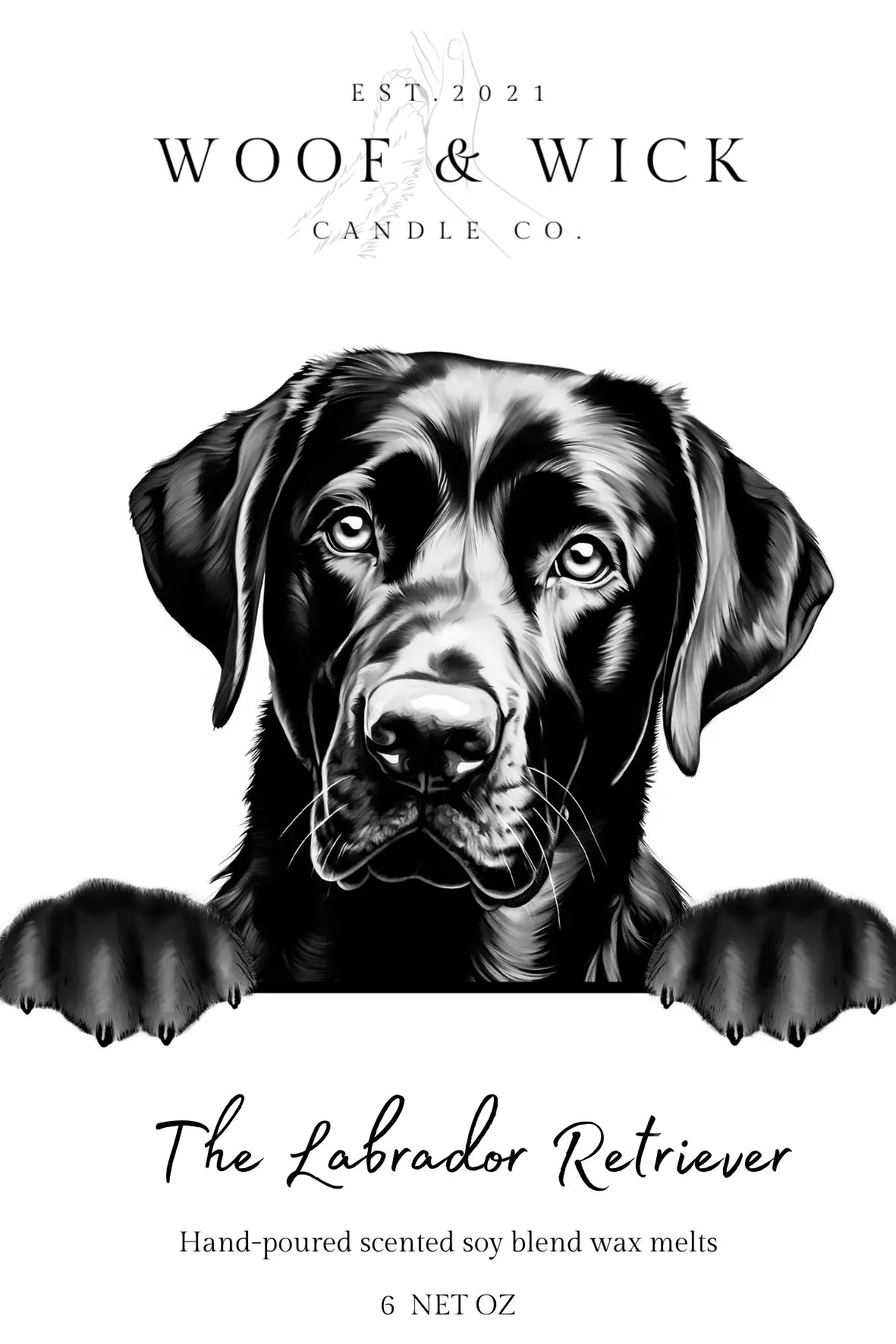 The Labrador Retriever - Personalized Scented Wax Melt Scoopies - Woof & Wick Candle Co.