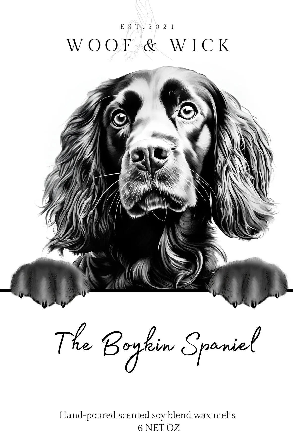 The Boykin Spaniel - STRONG SCENTED Personalized Dog Breed Soy Wax Melts | Gift Ideas | Spring Scents | Wax Tarts | spring wax melts | - Woof & Wick Candle Co.