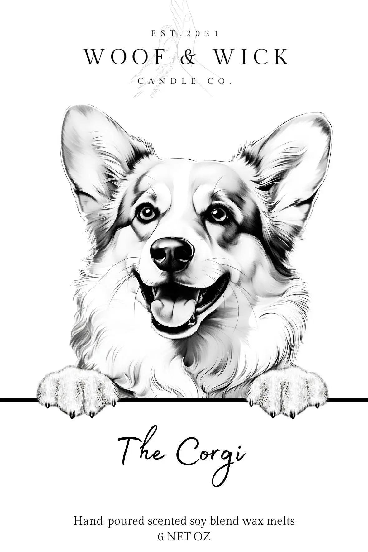 The Corgi - Personalized Dog Breed Soy Wax Melts for Wax Warmers - Woof & Wick Candle Co.