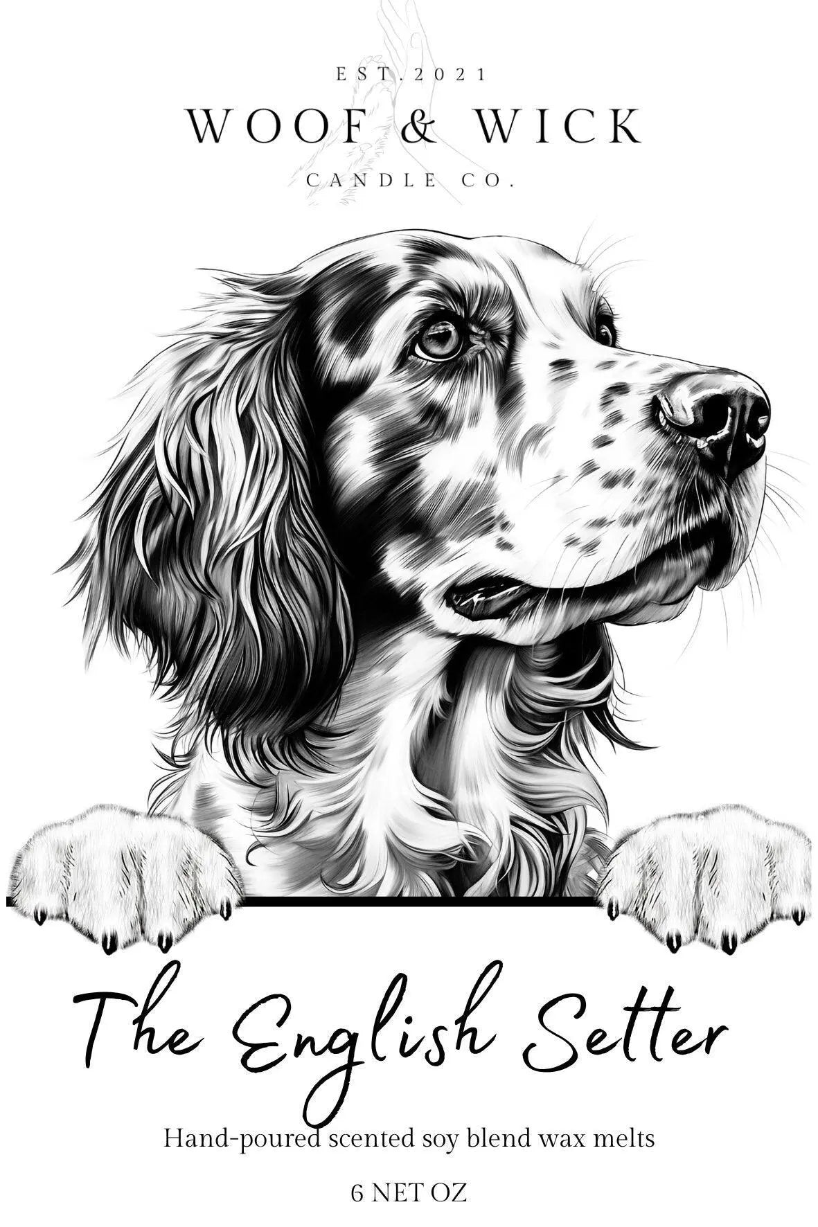 Personalized Dog Scoopable Soy Wax Melts| Dog Gifts| English Setter